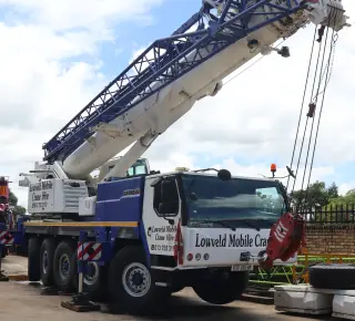 Picture of the Liebherr 95 ton crane