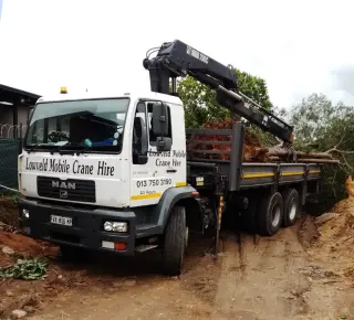 Picture of the HIAB truck crane